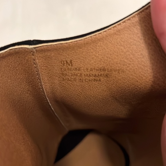 14th & Union - Black Leather Peep Toe Bootie Heels Sz9 - Picture 7 of 12